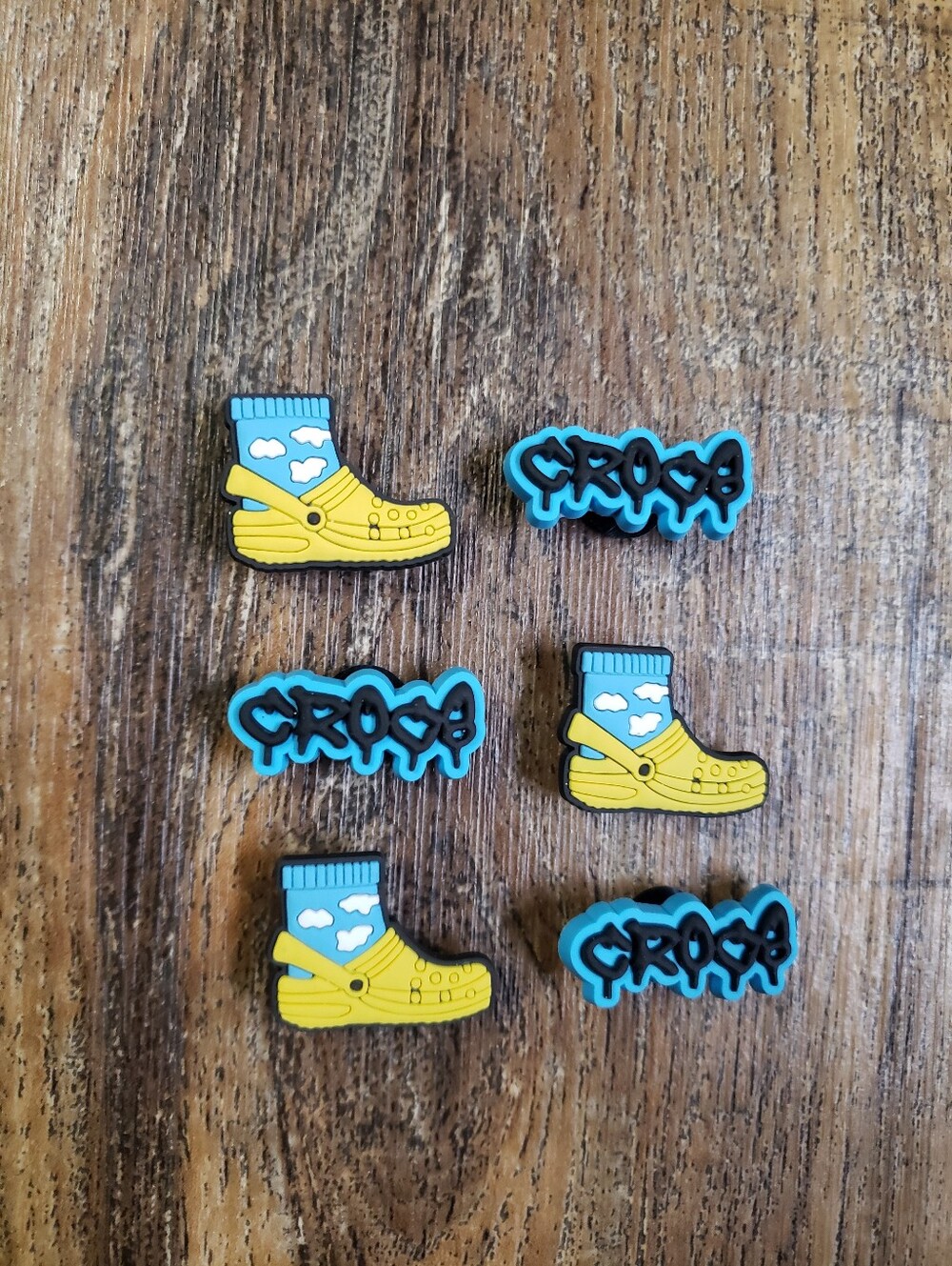 Yellow & Blue Cloud Croc Jibbitz Charms